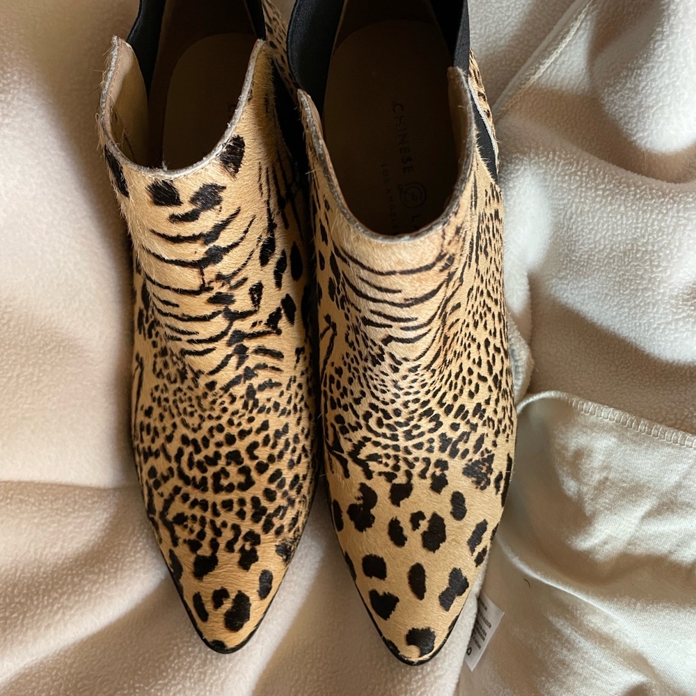 Chinese laundry leopard print booties
